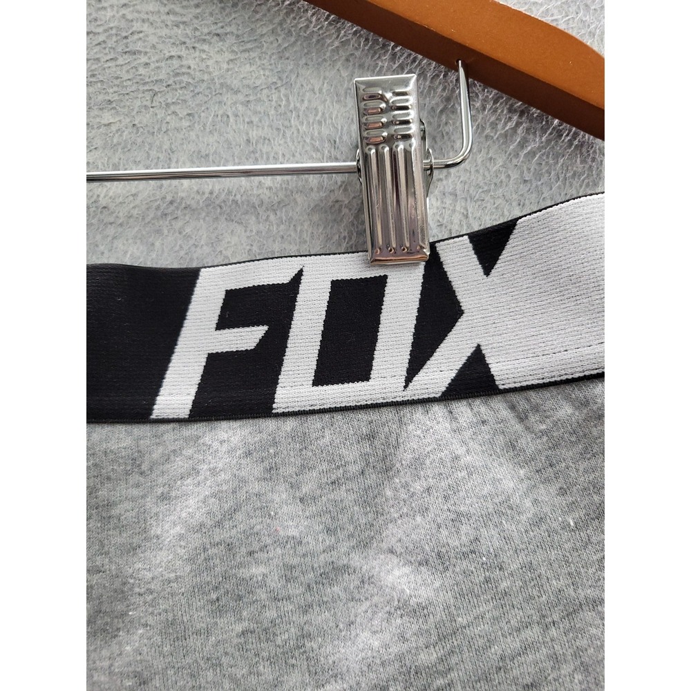 Fox Women Sweatpants M Gray Embroidered Fleece Jogger 29" Inseam - Picture 10 of 12